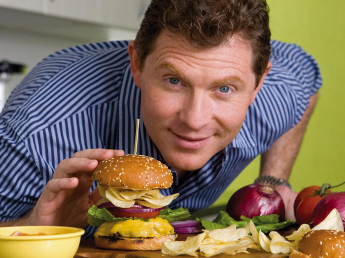 Bobby Flay grills up a delicious melty veggie sandwich.